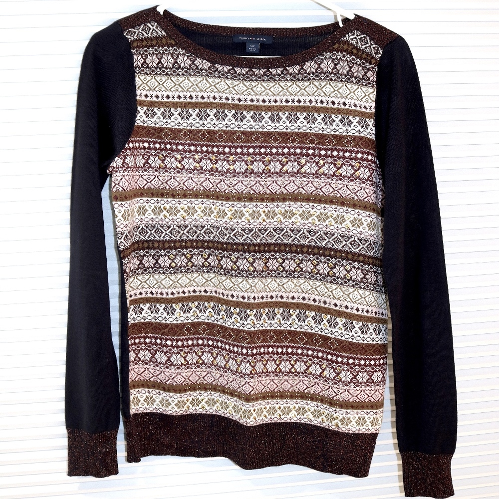 NWOT Tommy Hilfiger stripe crew sweater